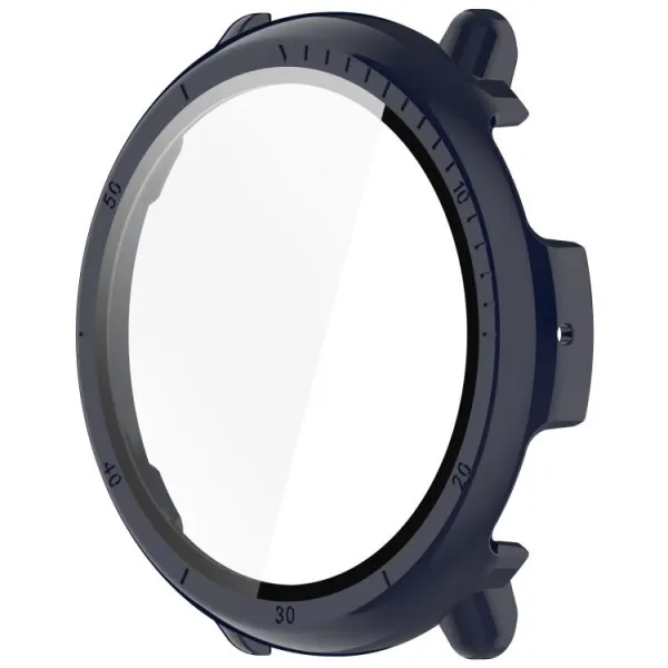 PC FULL COVER Plastový kryt so sklom pre Amazfit Active 2 modrý