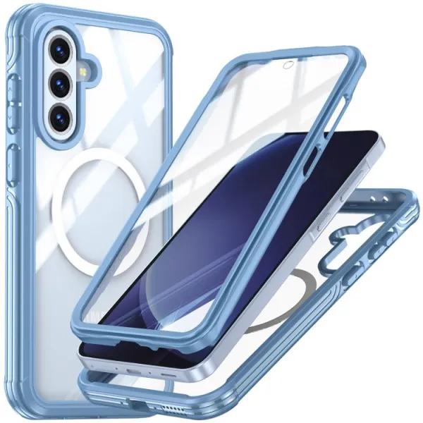 DUAL MAGSAFE Obojstranný ochranný kryt pre Samsung Galaxy A36 / A56 modrý