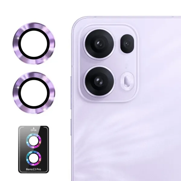 ENKAY ALU Sklo pre fotoaparát Oppo Reno13 Pro 5G PURPLE