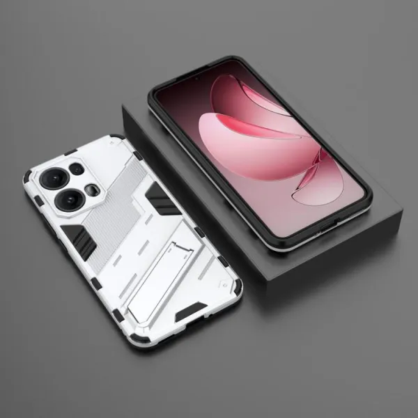 BIB Ochranný obal so stojanom pre Oppo Reno13 Pro 5G biely