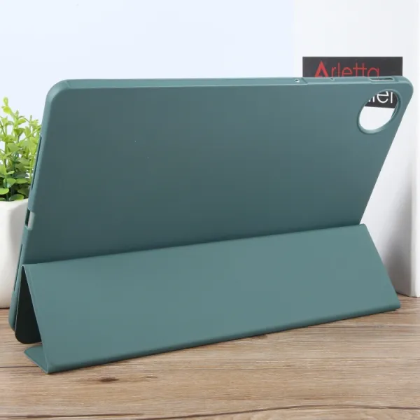 LEATHER Zaklápací kryt pre Huawei MatePad Pro 12.2 tmavozelený