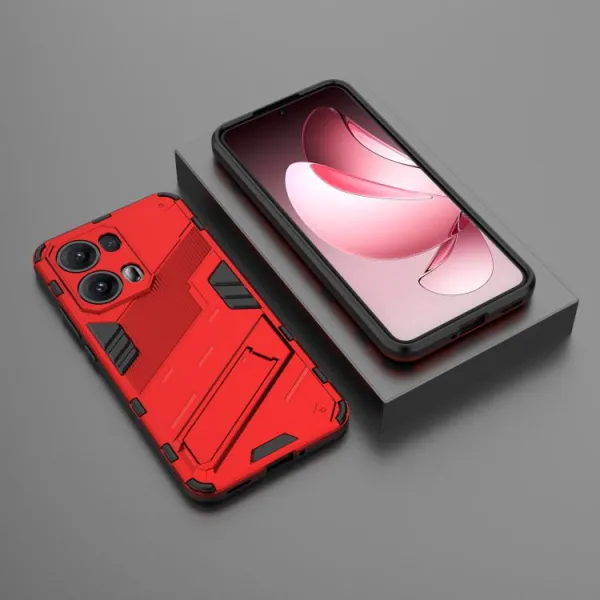 BIB Ochranný obal so stojanom pre Oppo Reno13 Pro 5G červený