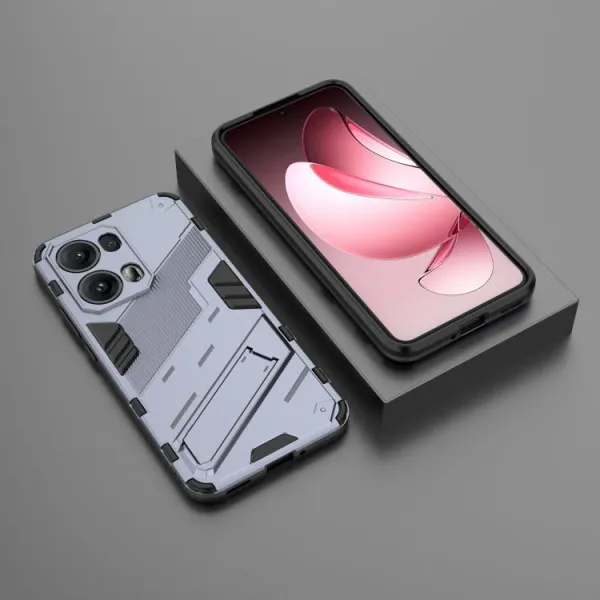 BIB Ochranný obal so stojanom pre Oppo Reno13 Pro 5G šedý