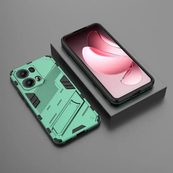 BIB Ochranný obal so stojanom pre Oppo Reno13 Pro 5G zelený