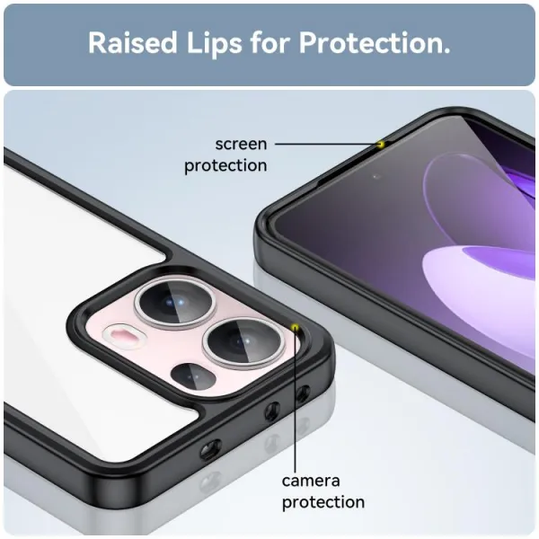 CRYSTAL Ochranný obal pre Oppo Reno13 Pro 5G čierny