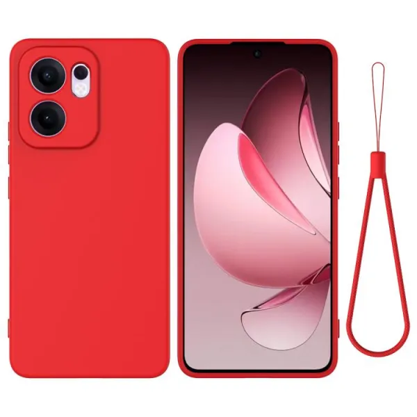 RUBBER Ochranný obal pre Oppo Reno13 F 5G / Reno13 FS 5G červený