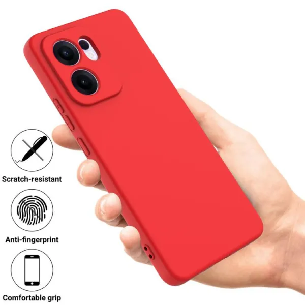 RUBBER Ochranný obal pre Oppo Reno13 F 5G / Reno13 FS 5G červený