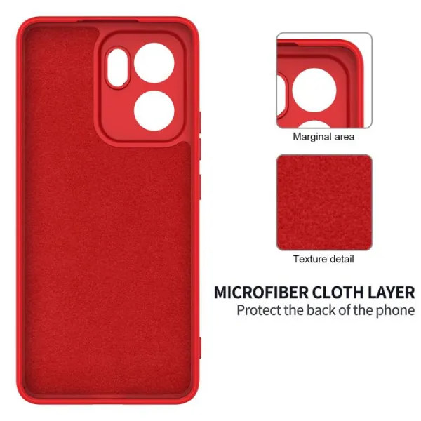 RUBBER Ochranný obal pre Oppo Reno13 F 5G / Reno13 FS 5G červený