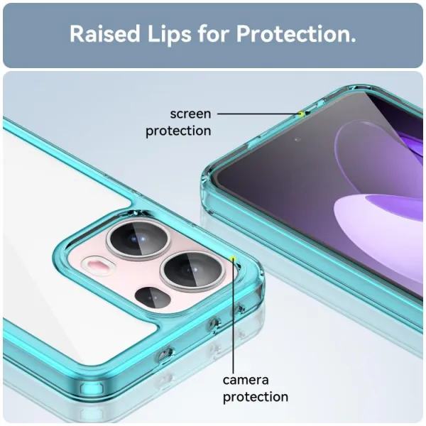 CRYSTAL Ochranný obal pre Oppo Reno13 Pro 5G tyrkysový