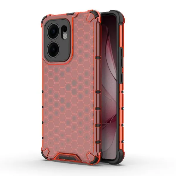 HONEYCOMB Ochranný kryt Oppo Reno13 F 5G / Reno13 FS 5G červený