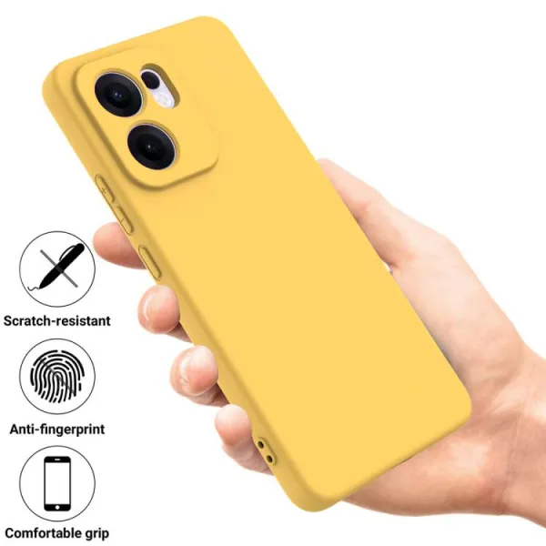 RUBBER Ochranný obal pre Oppo Reno13 F 5G / Reno13 FS 5G žltý