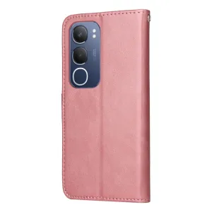 SMOOTH Peňaženkové puzdro pre Vivo Y19s ružové