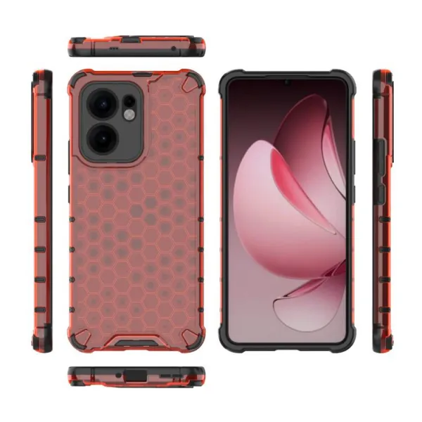HONEYCOMB Ochranný kryt Oppo Reno13 F 5G / Reno13 FS 5G červený
