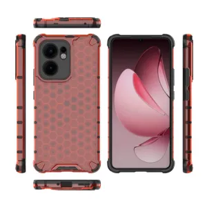 HONEYCOMB Ochranný kryt Oppo Reno13 F 5G / Reno13 FS 5G červený