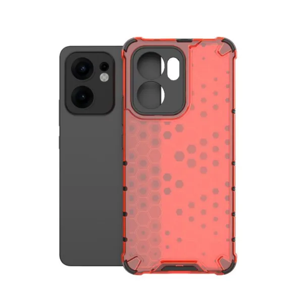 HONEYCOMB Ochranný kryt Oppo Reno13 F 5G / Reno13 FS 5G červený
