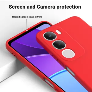 RUBBER Ochranný obal pre Vivo Y19s červený