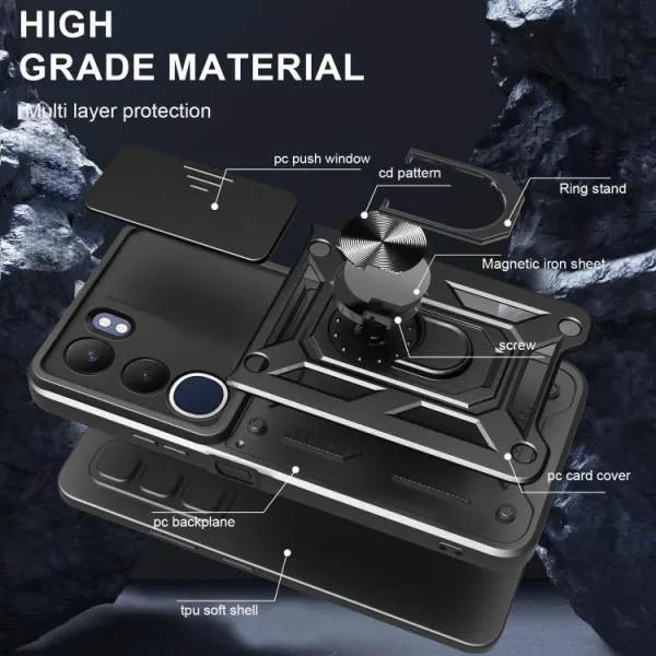 RING CAMERA Kryt s držiakom pre Vivo Y19s čierny
