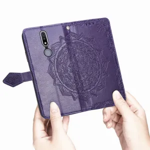 ART Peňaženkový kryt Nokia 2.4 ORNAMENT fialový