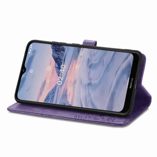 ART Peňaženkový kryt Nokia 2.4 ORNAMENT fialový