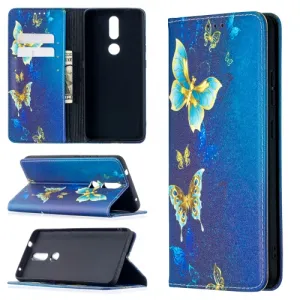 ART Peňaženkový kryt Nokia 2.4 GOLD BUTTERFLIES