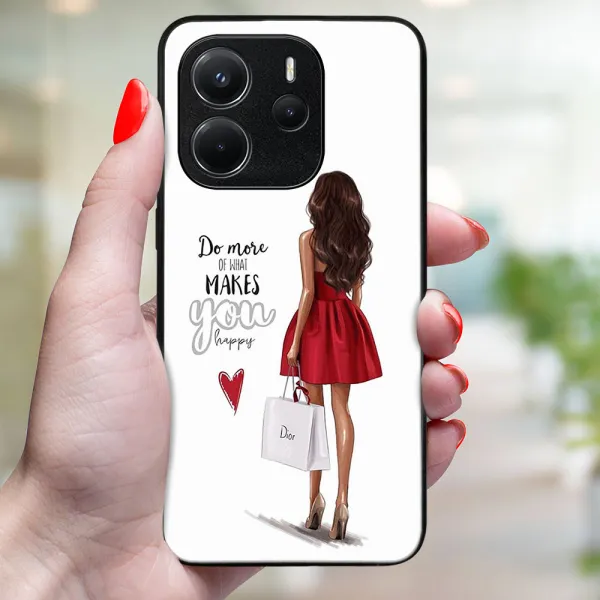 MY ART Ochranný kryt pre Xiaomi Redmi Note 14 RED DRESS (137)