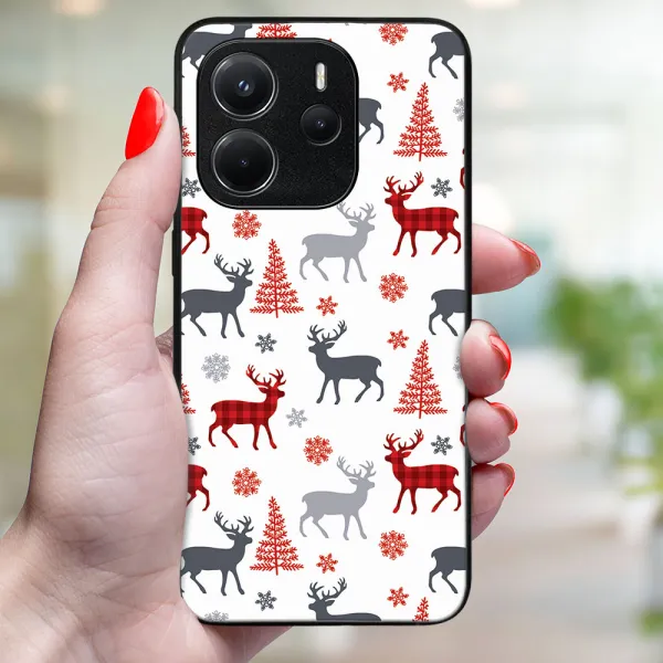 MY ART Kryt s vianočným dizajnom Xiaomi Redmi Note 14 DEER (068)