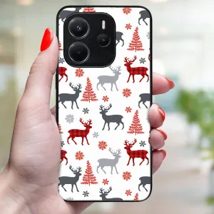 MY ART Kryt s vianočným dizajnom Xiaomi Redmi Note 14 DEER (068)