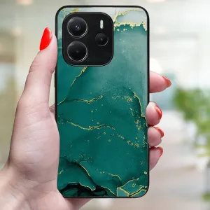 MY ART Ochranný kryt pre Xiaomi Redmi Note 14 GREEN MARBLE (145)