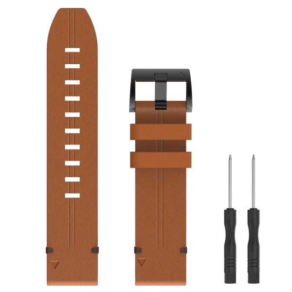 LEATHER Kožený remienok pre Garmin Forerunner 955 čierny