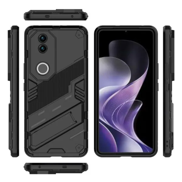 BIB Ochranný obal so stojanom pre Vivo V50 5G čierny