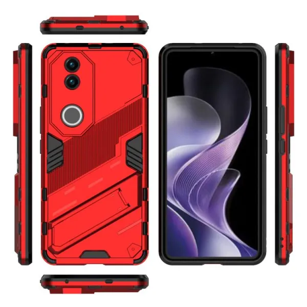 BIB Ochranný obal so stojanom pre Vivo V50 5G červený