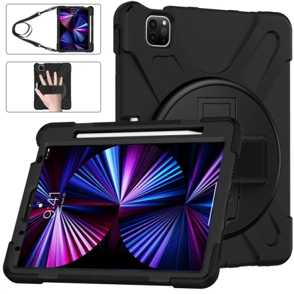 SOLID Odolný kryt pre Apple iPad Pro 11 (2022 / 2021 / 2020 / 2018) čierny