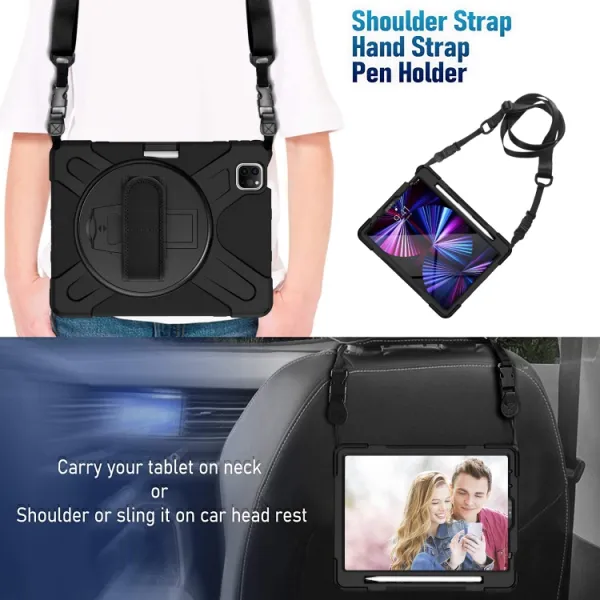 SOLID Odolný kryt pre Apple iPad Pro 11 (2022 / 2021 / 2020 / 2018) čierny