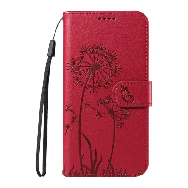 ART DANDELION Peňaženkové puzdro pre Oppo A5 Pro 5G červené