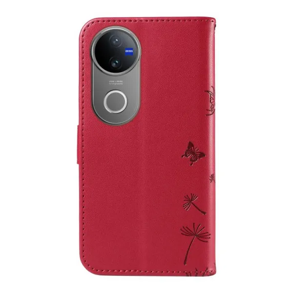 ART DANDELION Peňaženkové puzdro pre Vivo V50 5G červené