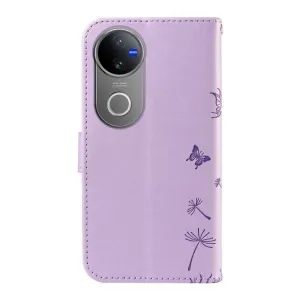 ART DANDELION Peňaženkové puzdro pre Vivo V50 5G fialové