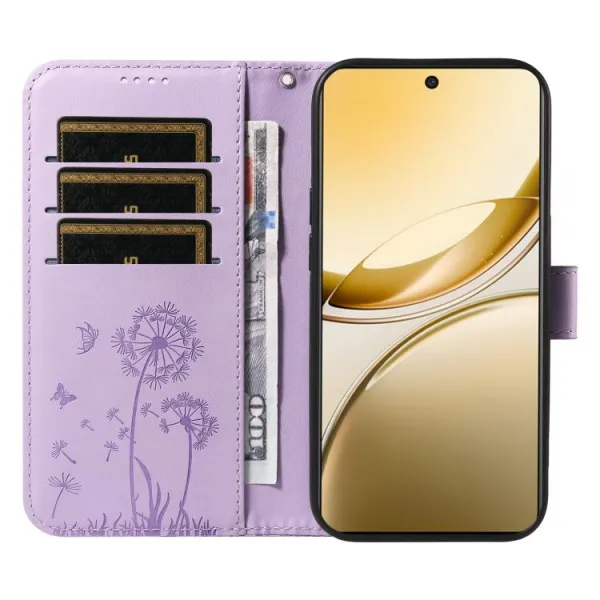 ART DANDELION Peňaženkové puzdro pre Vivo V50 5G fialové