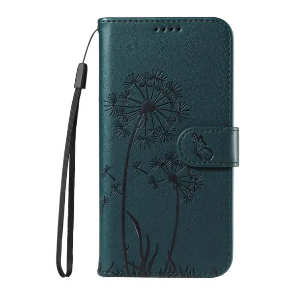 ART DANDELION Peňaženkové puzdro pre Oppo A5 Pro 5G tmavozelené