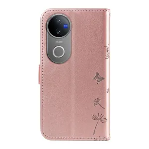 ART DANDELION Peňaženkové puzdro pre Vivo V50 5G ružové