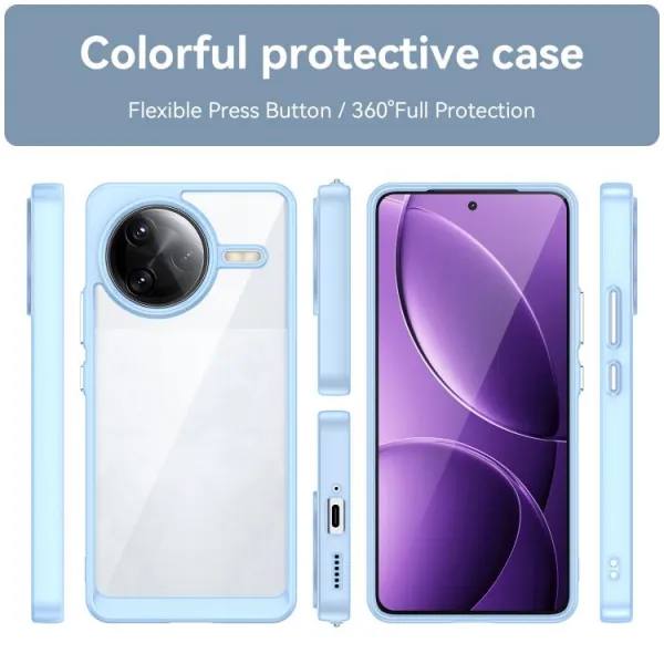 CRYSTAL Ochranný kryt pre Xiaomi Poco F7 Ultra modrý