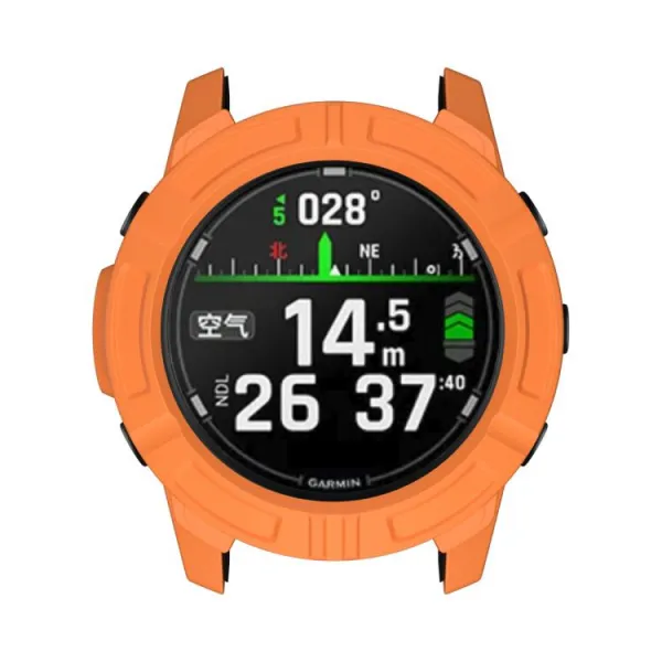 TPU HALF COVER Kryt pre Garmin Descent G2 oranžový