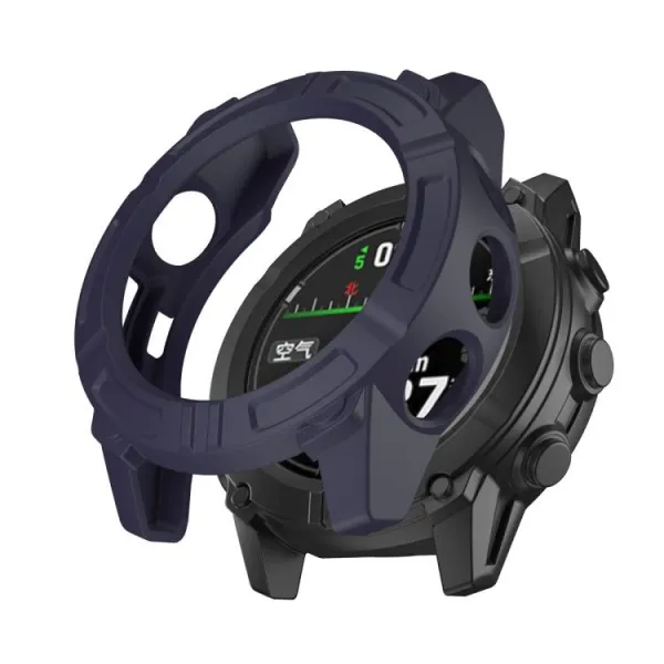 TPU HALF COVER Kryt pre Garmin Descent G2 tmavomodrý