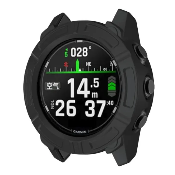 TPU HALF COVER Kryt pre Garmin Descent G2 čierny