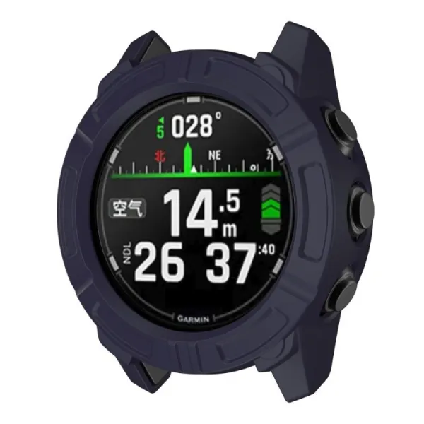 TPU HALF COVER Kryt pre Garmin Descent G2 tmavomodrý
