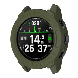 TPU HALF COVER Kryt pre Garmin Descent G2 tmavozelený