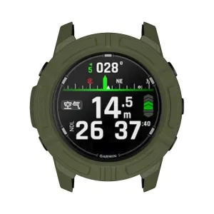 TPU HALF COVER Kryt pre Garmin Descent G2 tmavozelený