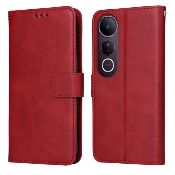 SMOOTH Peňaženkové puzdro pre Vivo V50 Lite červené