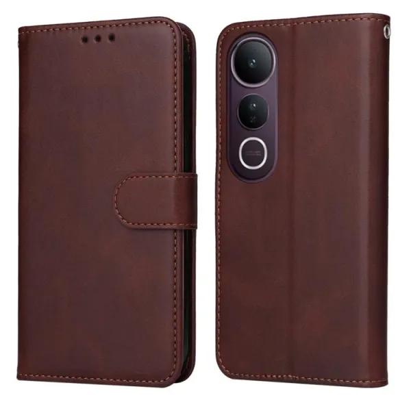 SMOOTH Peňaženkové puzdro pre Vivo V50 Lite hnedé