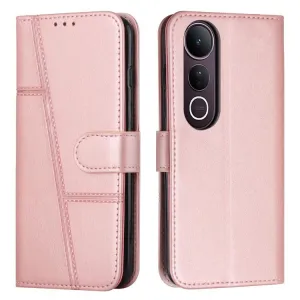 STITCHED Peňaženkový kryt pre Vivo V50 Lite ružový