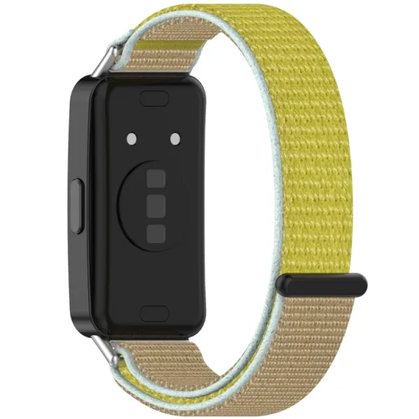 NYLON Vymeniteľný remienok pre Huawei Band 10 / Band 9 / Band 8 hnedo-žltý